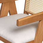Christopher Knight Home Kelsey Tabourets de bar rembourrés minimalistes modernes en bois d'hévéa et rotin (Lot de 2)