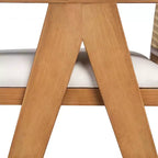 Christopher Knight Home Kelsey Tabourets de bar rembourrés minimalistes modernes en bois d'hévéa et rotin (Lot de 2)