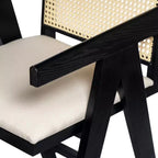 Christopher Knight Home Kelsey Tabourets de bar rembourrés minimalistes modernes en bois d'hévéa et rotin (Lot de 2)