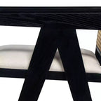 Christopher Knight Home Kelsey Tabourets de bar rembourrés minimalistes modernes en bois d'hévéa et rotin (Lot de 2)