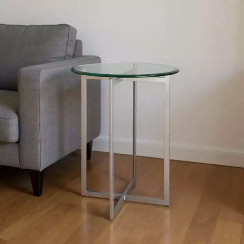 Table d'appoint carrée en bois massif vieilli naturel HomeRoots 24