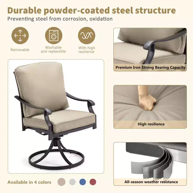 Fauteuil de salle à manger EROMMY avec coussin