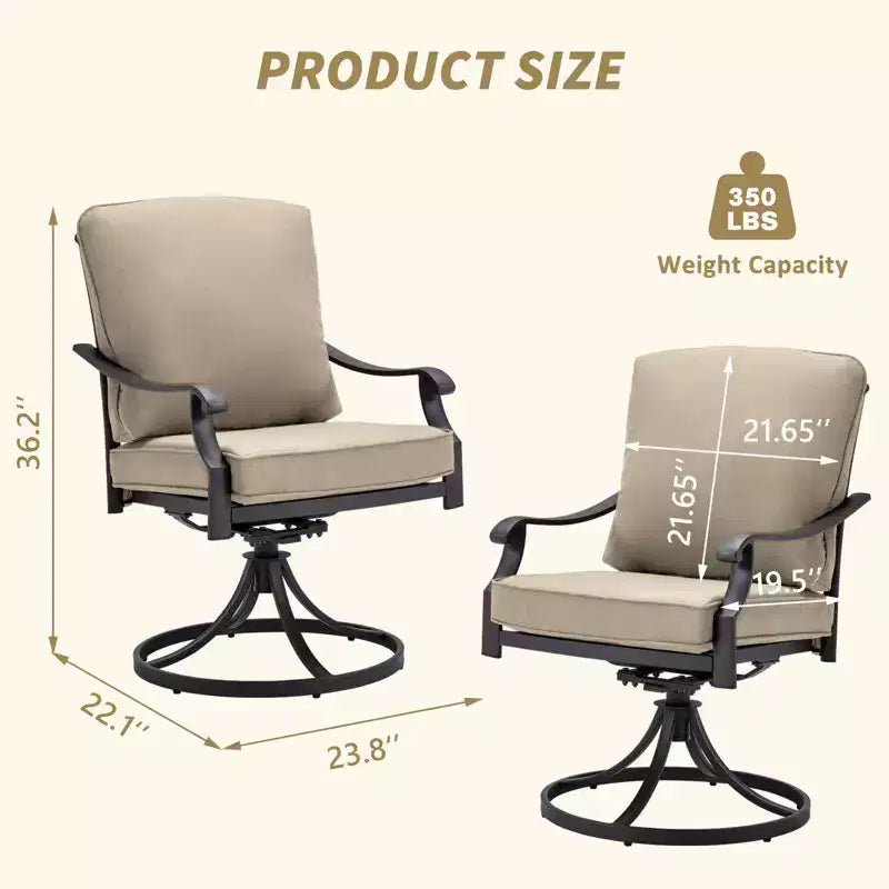 Fauteuil de salle à manger EROMMY avec coussin