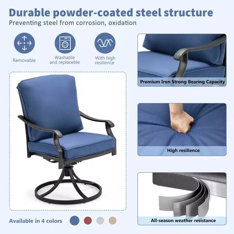 Fauteuil de salle à manger EROMMY avec coussin
