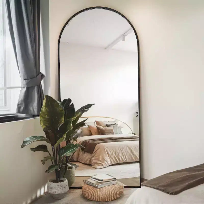 71x26 Full Length Mirror, Wall Mirrors Hanging or Leaning Arched-Top Full Body Mirror with Stand for Bedroom, Dressing Room