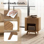 Costway Table de Chevet en Bois 1 ou 2 tiroirs avec Etagère Ouverte Meuble de Rangement pour Chambre à Coucher