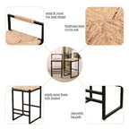 Tabourets de bar GDFStudio Ogden en fer rustique de 63,5 cm avec repose-pieds (lot de 2)