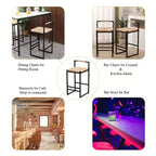 Tabourets de bar GDFStudio Ogden en fer rustique de 63,5 cm avec repose-pieds (lot de 2)