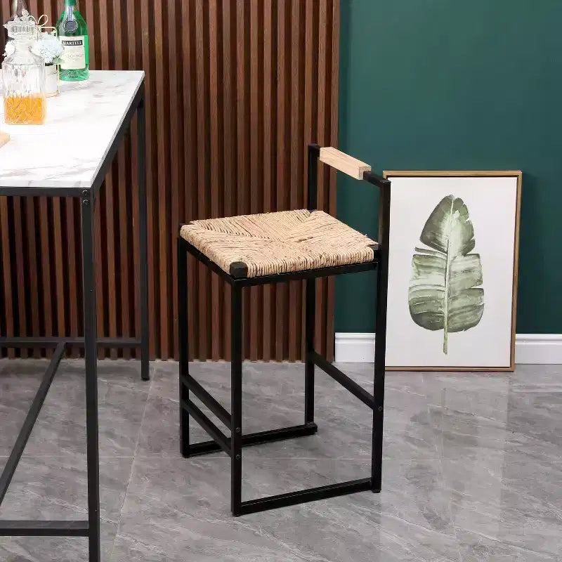 Tabourets de bar GDFStudio Ogden en fer rustique de 63,5 cm avec repose-pieds (lot de 2)