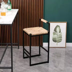 Tabourets de bar GDFStudio Ogden en fer rustique de 63,5 cm avec repose-pieds (lot de 2)