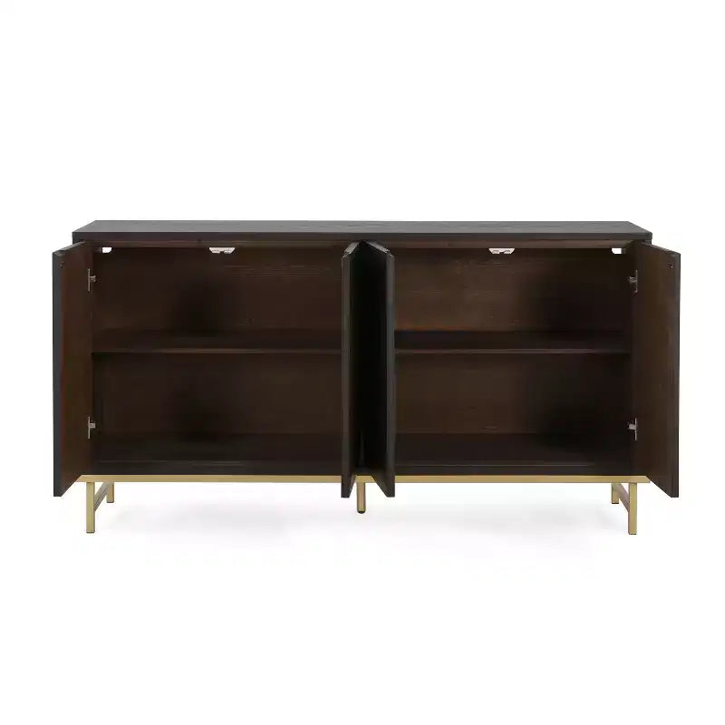 Christopher Knight Home Tamid – Buffet moderne large fait à la main avec étagères réglables