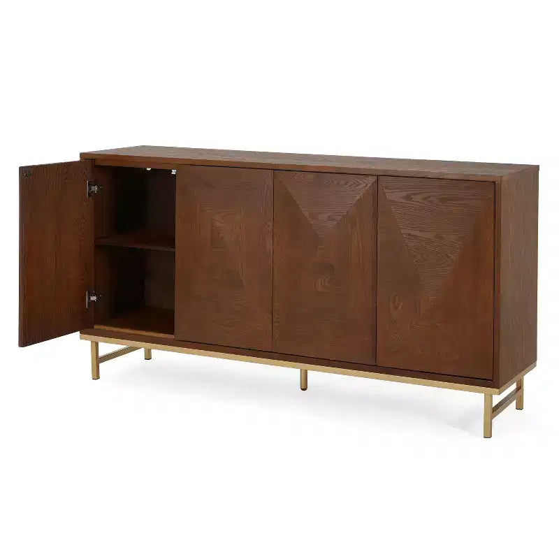Christopher Knight Home Tamid – Buffet moderne large fait à la main avec étagères réglables