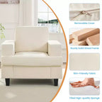 Mjkone 82Chenille Canapé sectionnel droit 3 places avec fauteuil 56'', ensemble de meubles de salon sectionnels 2 pièces