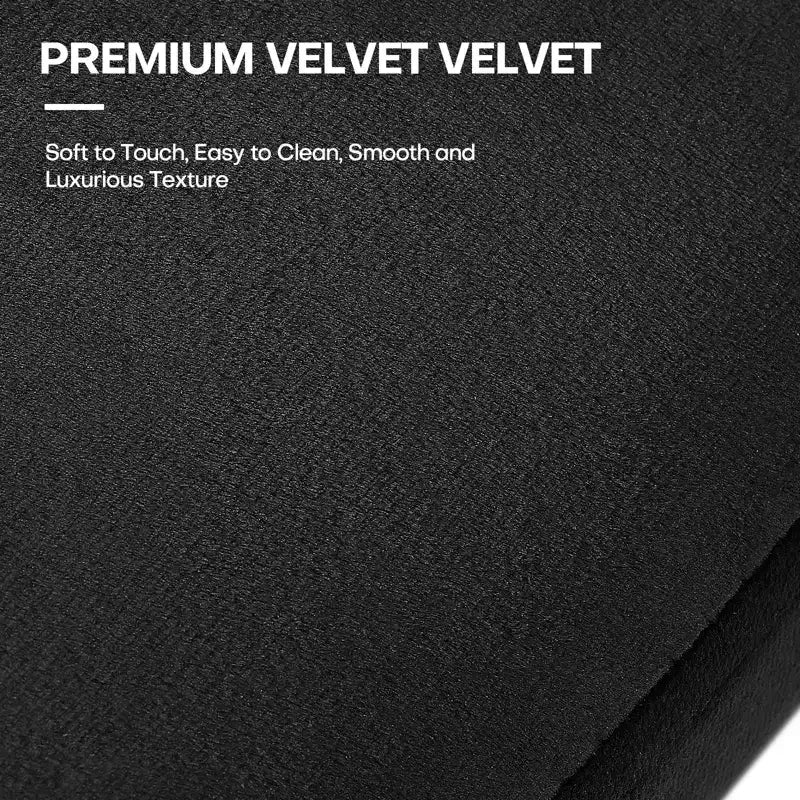 Tabourets de bar pivotants Bekrvio avec dossier, hauteur de comptoir, revêtement en velours, 29 po, noir