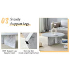 Chic Crate - Table Basse Ronde Minimaliste Style Nordique en MDF Blanc, Décoration Amicale Style Moderne, 80*80*35,5 cm