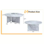 Chic Crate - Table Basse Ronde Minimaliste Style Nordique en MDF Blanc, Décoration Amicale Style Moderne, 80*80*35,5 cm