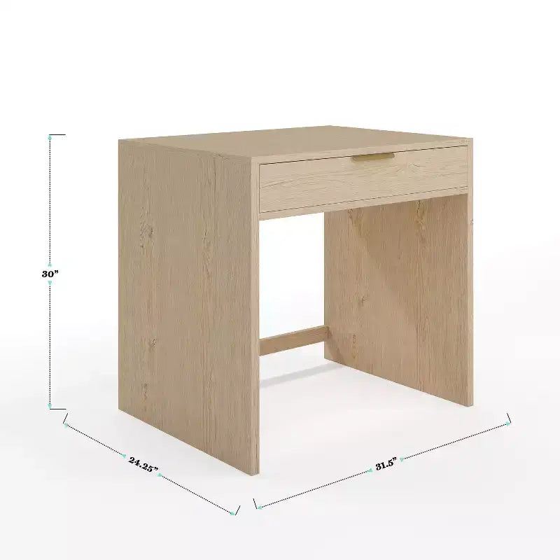Bureau modulaire Martha Stewart Kayden avec tiroir simple et deux étagères à 2 niveaux
