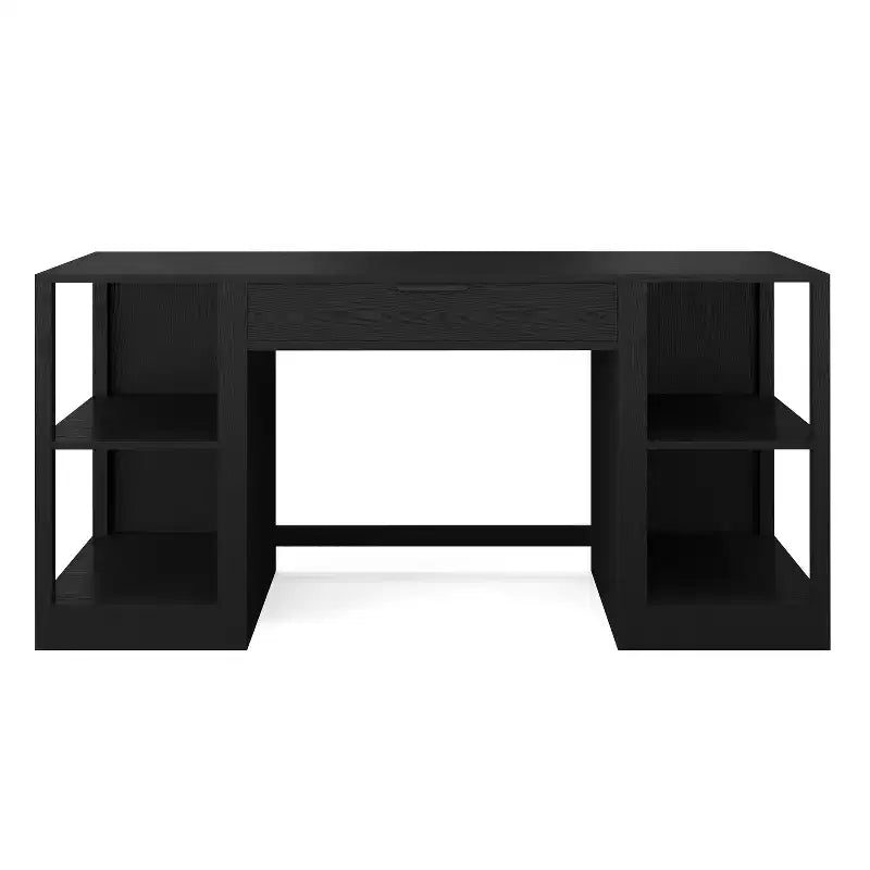 Bureau modulaire Martha Stewart Kayden avec tiroir simple et deux étagères à 2 niveaux
