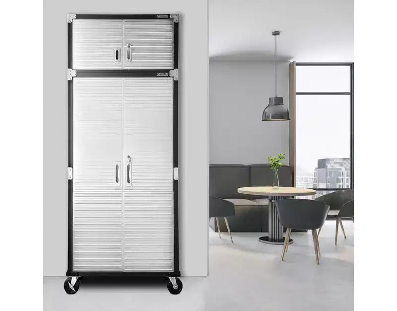 Seville Classics Ensemble de 2 armoires de rangement UltraHD, 36 x 18 x 90,5
