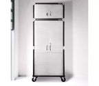 Seville Classics Ensemble de 2 armoires de rangement UltraHD, 36 x 18 x 90,5