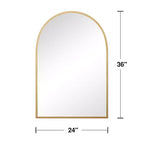 Miroir Suspendu Doré en Alliage d'Aluminium à Bord Fin et Angle Droit de 91*61*1.5cm (Installation Double Face)
