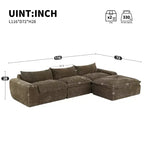 Canapé-lit modulaire Whisen 116 places, en mousse, sans danger pour les personnes âgées/bébés, aucun assemblage requis, combinaison libre.