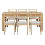 Ensemble de salle à manger 7 pièces en bois Whisen, table extensible multifonctionnelle, 12 rallonges et 2 tiroirs, 6 chaises de salle à manger