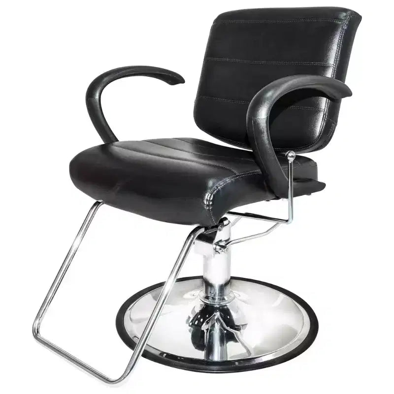 Chaises de salon PureSana Chromium (Paquet de 2), siège pivotant à 360 degrés, Kyler, Noir