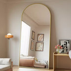 Miroir de sol surdimensionné BEAUTYPEAK 34 X 76, miroir pleine longueur arqué