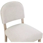 GDFStudio Felix Chaises de salle à manger sans accoudoirs en tissu et bois dur (lot de 2)