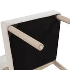 GDFStudio Felix Chaises de salle à manger sans accoudoirs en tissu et bois dur (lot de 2)