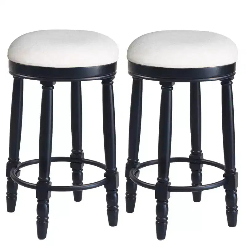 Lot de 2 tabourets de bar Vatros Tabourets de comptoir de 66 cm Tabouret de bar pivotant à 360°