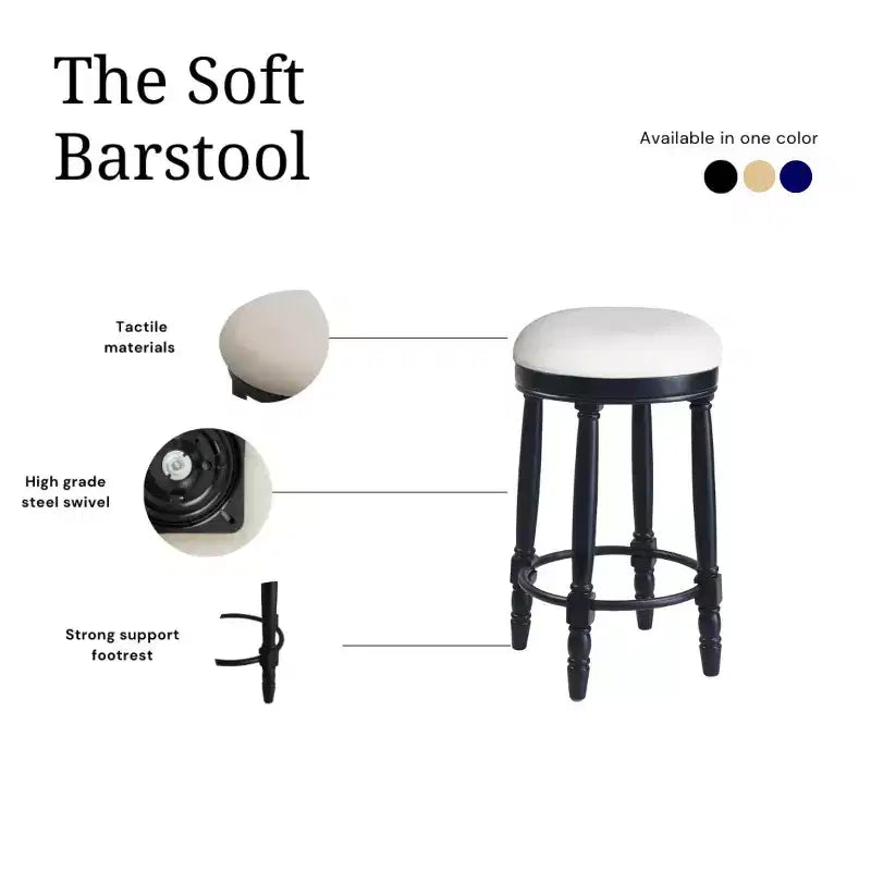 Lot de 2 tabourets de bar Vatros Tabourets de comptoir de 66 cm Tabouret de bar pivotant à 360°