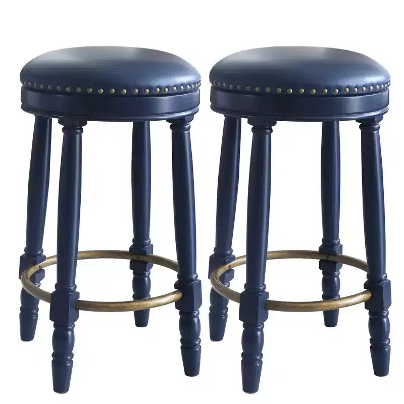Lot de 2 tabourets de bar Vatros Tabourets de comptoir de 66 cm Tabouret de bar pivotant à 360°