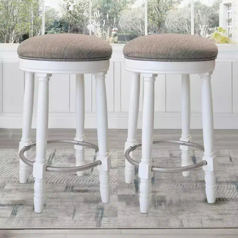 Lot de 2 tabourets de bar Vatros Tabourets de comptoir de 66 cm Tabouret de bar pivotant à 360°