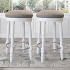Lot de 2 tabourets de bar Vatros Tabourets de comptoir de 66 cm Tabouret de bar pivotant à 360°