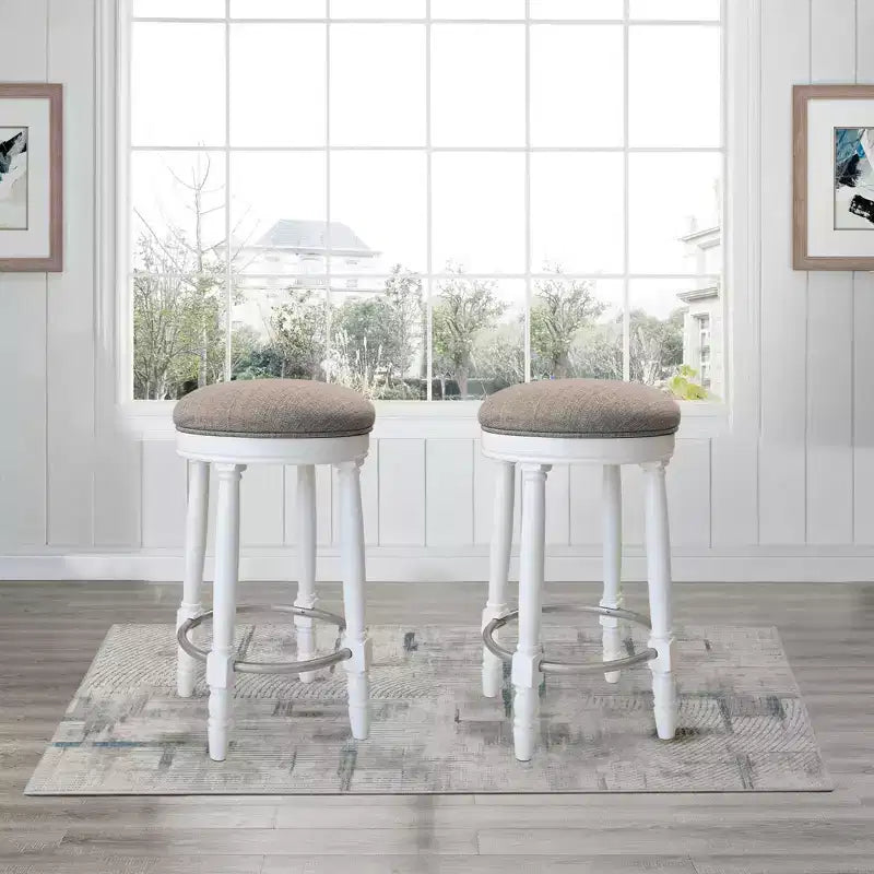 Lot de 2 tabourets de bar Vatros Tabourets de comptoir de 66 cm Tabouret de bar pivotant à 360°