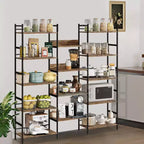 Étagère 5 niveaux avec 14 compartiments de présentation, grande étagère industrielle ouverte, rangement rustique, salon, chambre à coucher, bureau et salle d'étude