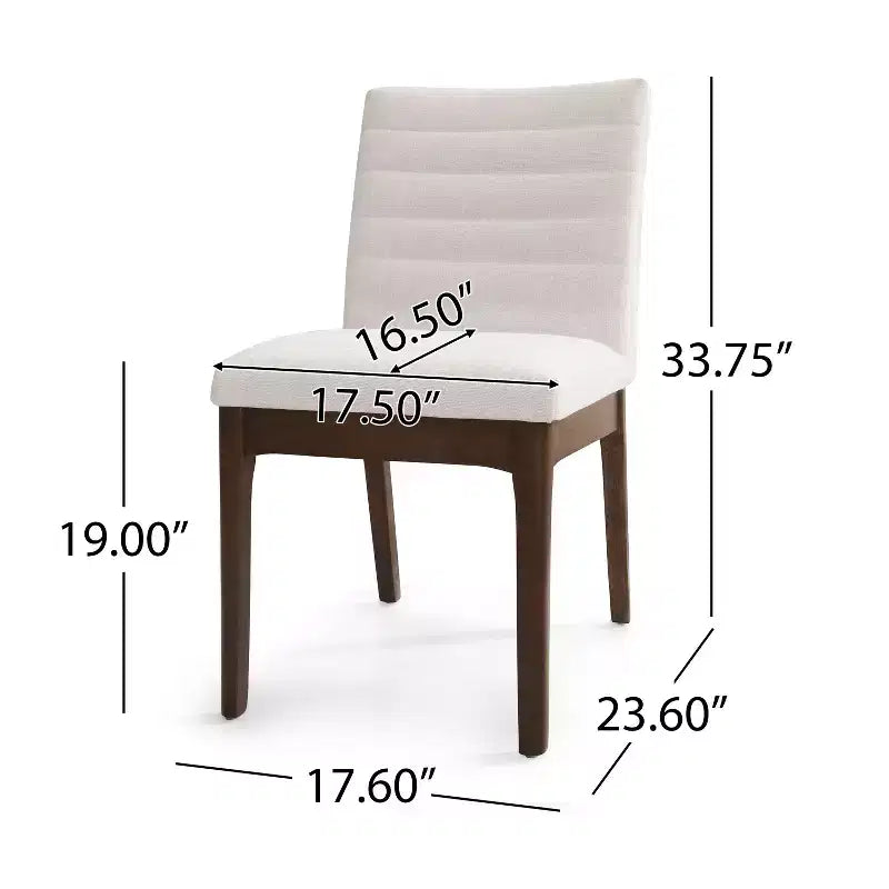 Ensemble de salle à manger rembourré 7 pièces en bois d'hévéa de style milieu de siècle Latisha de Christopher Knight Home