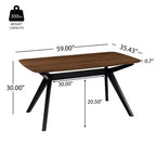 Ensemble de salle à manger rembourré 7 pièces en bois d'hévéa de style milieu de siècle Latisha de Christopher Knight Home