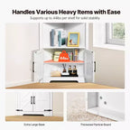 Meuble de Rangement d'Angle Haut VEVOR 68", Armoire de Rangement de Style Ferme à 6 Niveaux avec 4 Portes en Bois et Étagères Réglables, Meuble de Cuisine d'Angle Autoportant