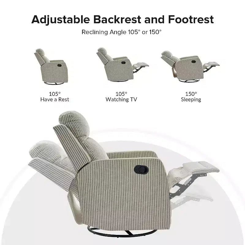 Fauteuil inclinable pivotant en polyester ElenaModern Living Design