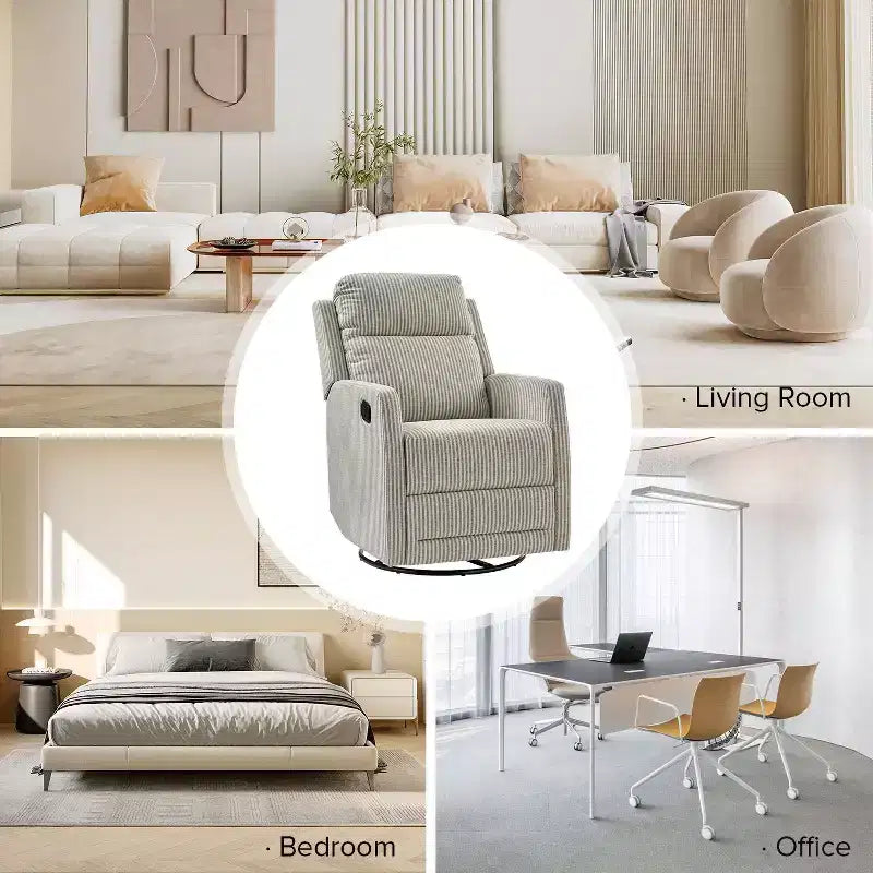 Fauteuil inclinable pivotant en polyester ElenaModern Living Design