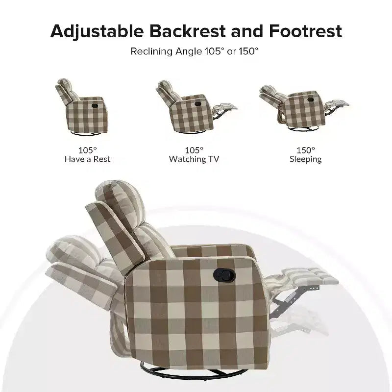 Fauteuil inclinable pivotant en polyester ElenaModern Living Design