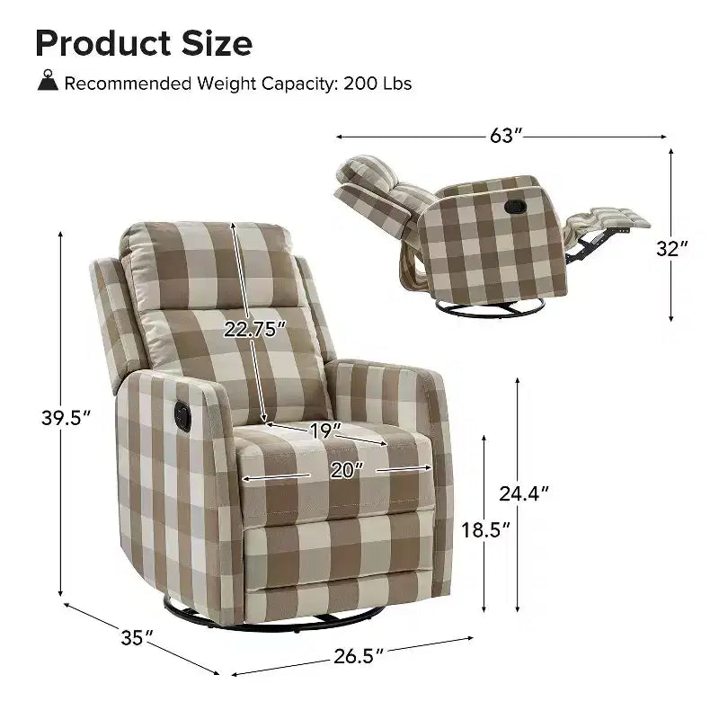 Fauteuil inclinable pivotant en polyester ElenaModern Living Design