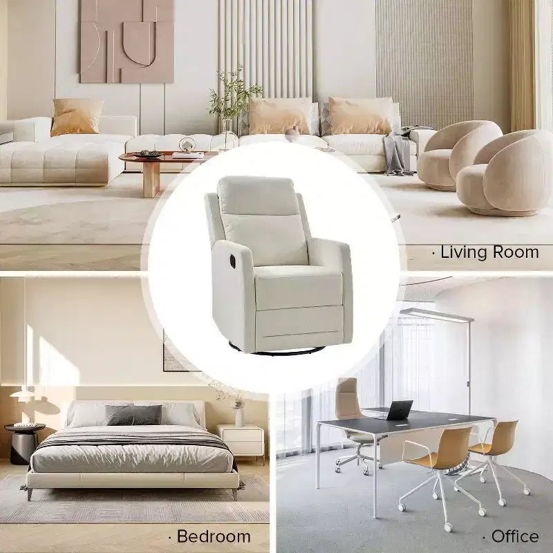 Fauteuil inclinable pivotant en polyester ElenaModern Living Design