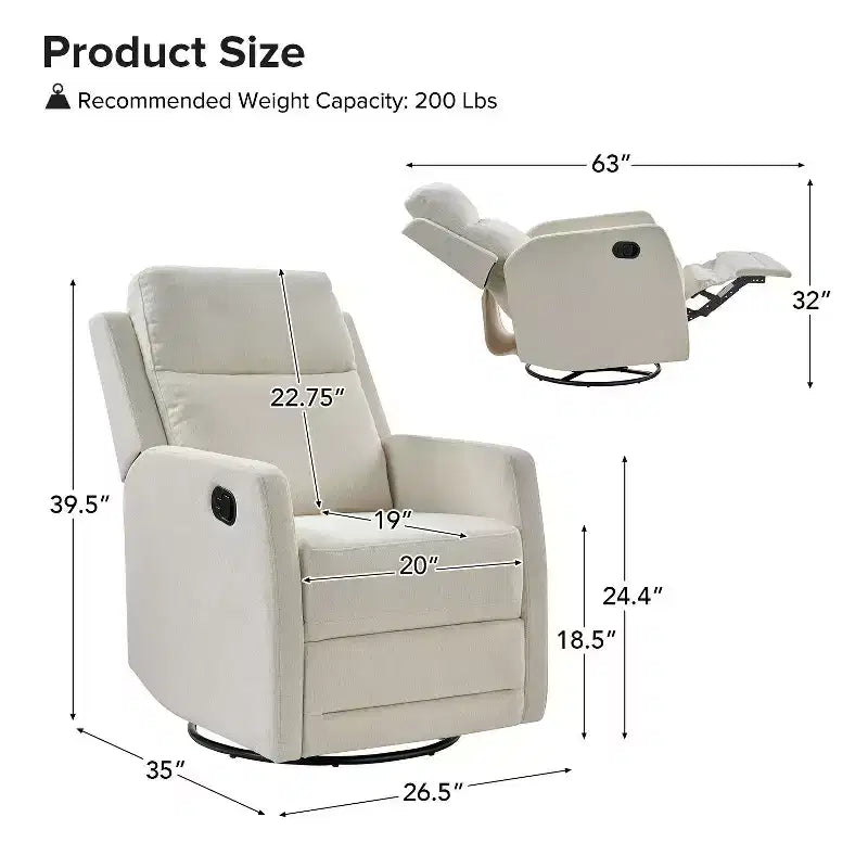 Fauteuil inclinable pivotant en polyester ElenaModern Living Design