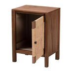 Table de chevet bohème en bois Satoshi de GDFStudio avec étagère et porte en cordage