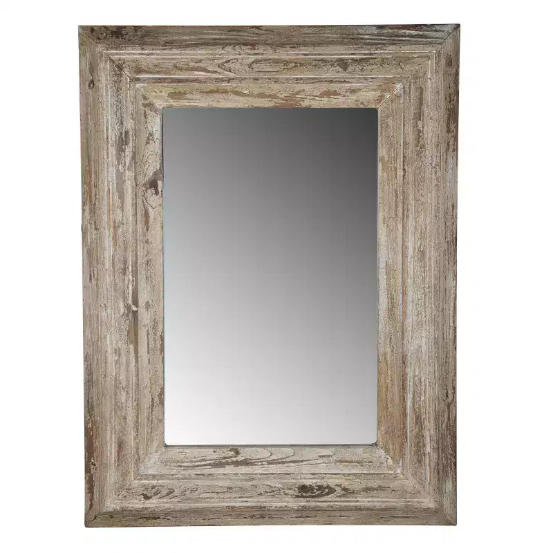 Miroir mural rectangulaire de 30 x 39 pouces avec cadre en bois vieilli