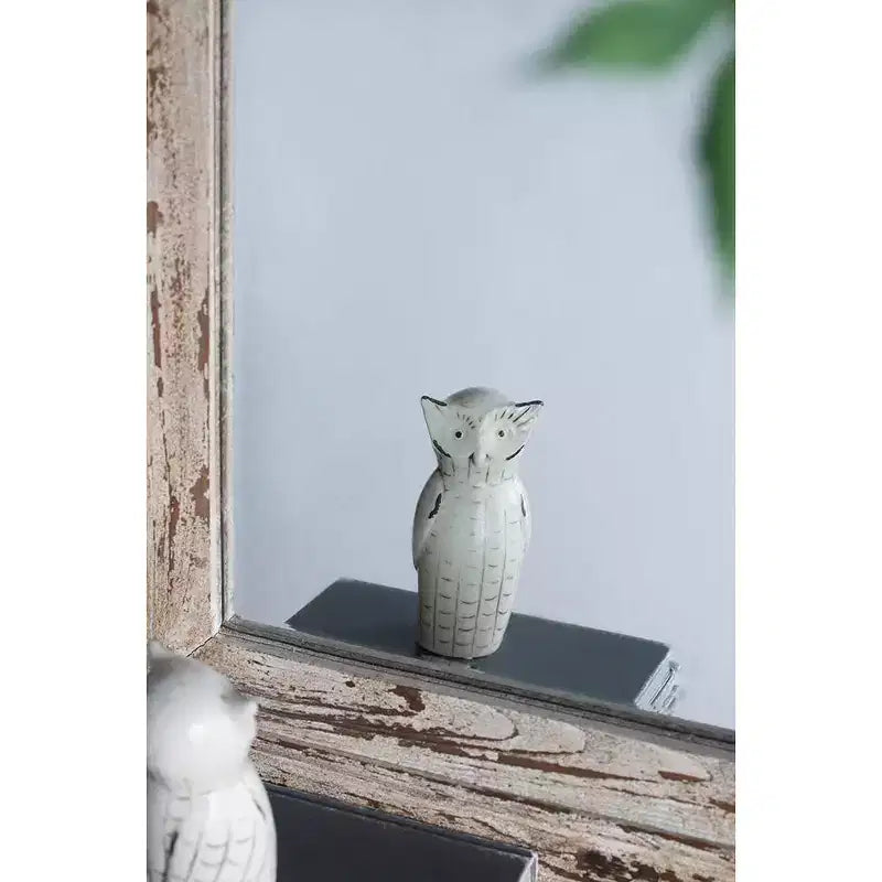Miroir mural rectangulaire de 30 x 39 pouces avec cadre en bois vieilli